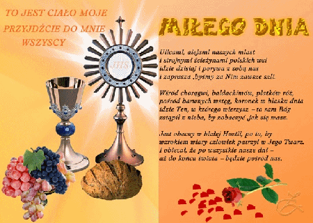 Wiersz na Boże Ciało